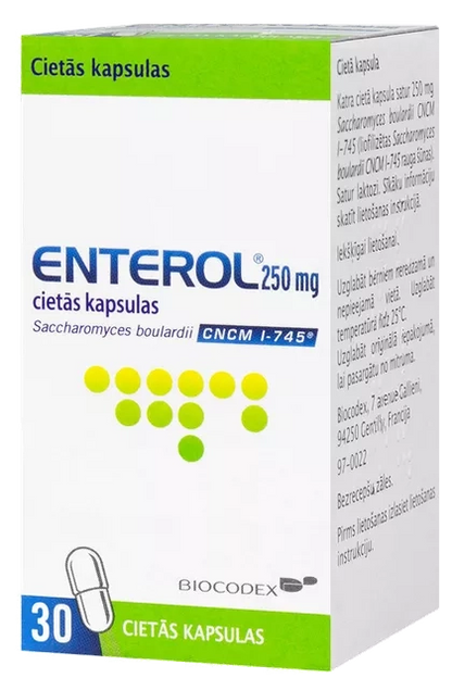 Enterol Saccharomyces boulardii CNCM I-745 250 mg, 30 Kapsułek – Enterol Saccharomyces boulardii CNCM I-745 250 mg, 30 Capsules