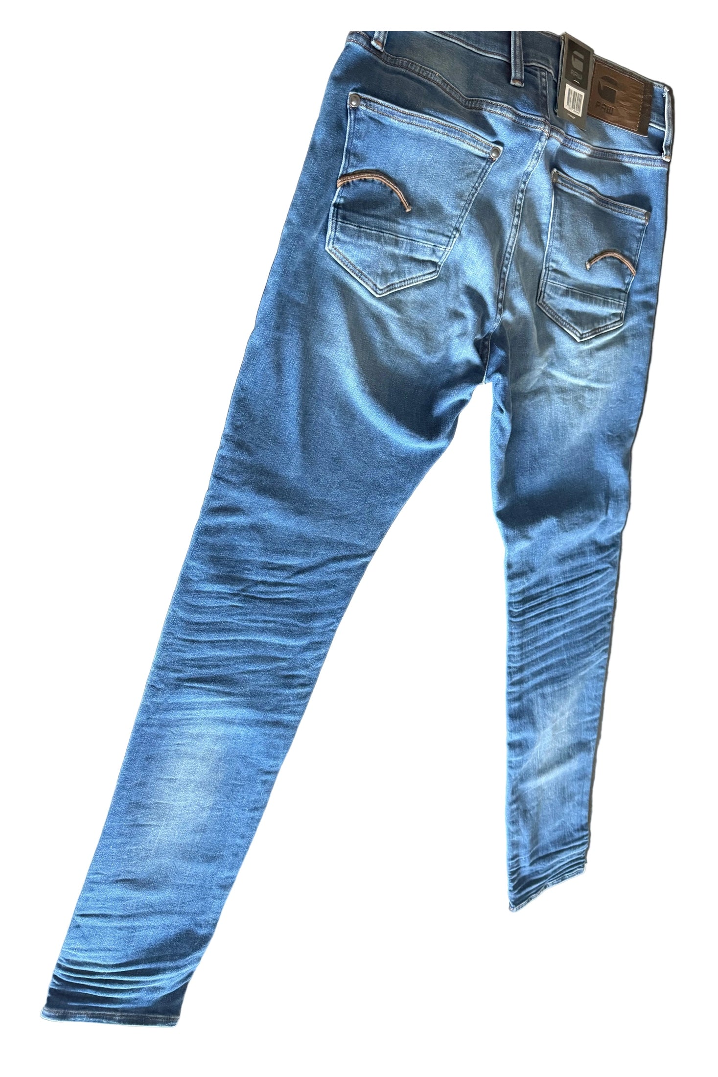 G - Star Mens Revend Skinny Jeans Medium Indigo Aged W30 L34 BNWT