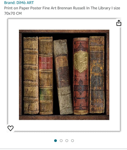 Exclusive Fine Art Set Russel Brennan - In The Library I & II