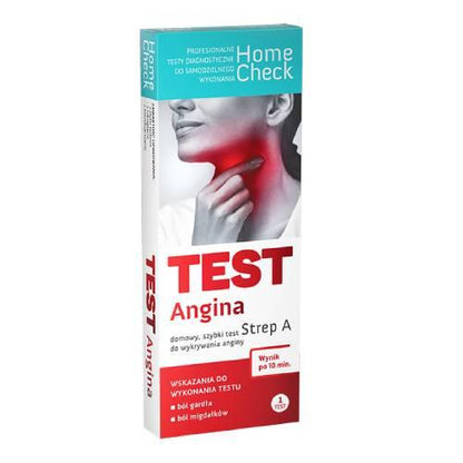 Home Check Angina TEST domowy, szybki test do wykrywania anginy Strep A