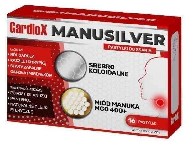 GardloX Manusilver Pastylki do ssania - 16 Pastilles