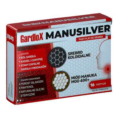 GardloX Manusilver Pastylki do ssania - 16 Pastilles