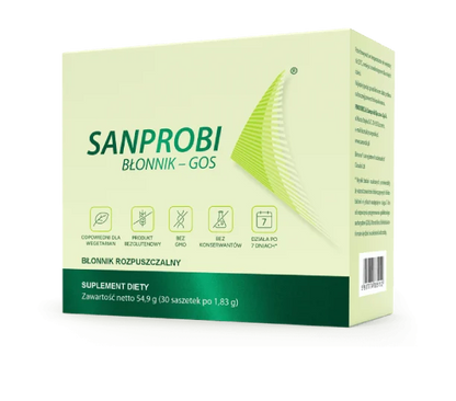 Sanprobi Błonnik-GOS – Prebiotic Soluble Fibre with Bimuno® GOS – 30 Sachets