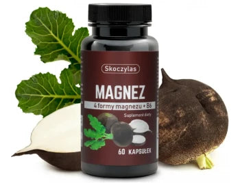 Skoczylas Magnez – 4 Forms of Magnesium + Vitamin B6 & Black Radish – 60 Capsules
