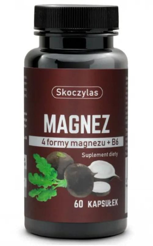 Skoczylas Magnez – 4 Forms of Magnesium + Vitamin B6 & Black Radish – 60 Capsules