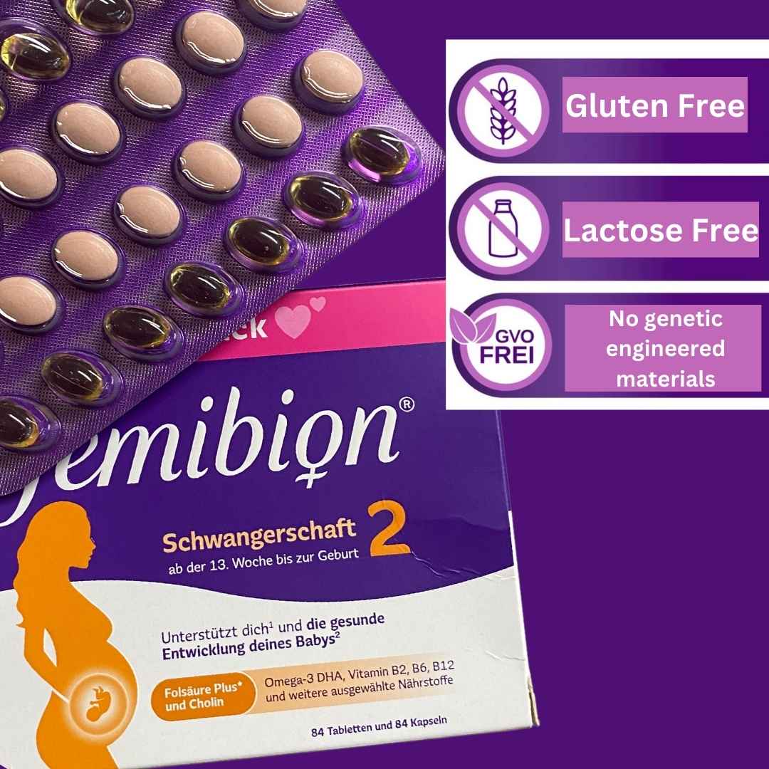 Femibion 2 – Pregnancy Supplement Weeks 13 to Birth – Metafolin, DHA, Choline & B Vitamins – 56 Tablets + 56 Capsules (8-Week Supply)