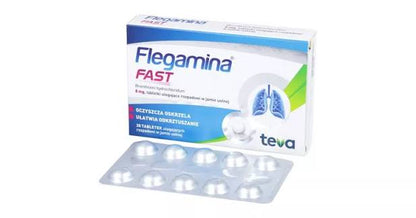Flegamina Fast – Bromhexine 8mg Fast-Dissolving Orodispersible Tablets – 20 Tablets