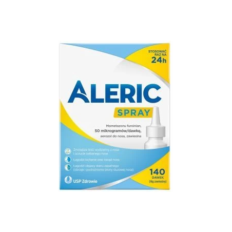 Aleric Spray Mometazonu furoinian 50 mcg/dawkę 140 dawek (18g) – Aleric Spray Mometasone Furoate 50 mcg/dose 140 doses (18g) Nasal Spray