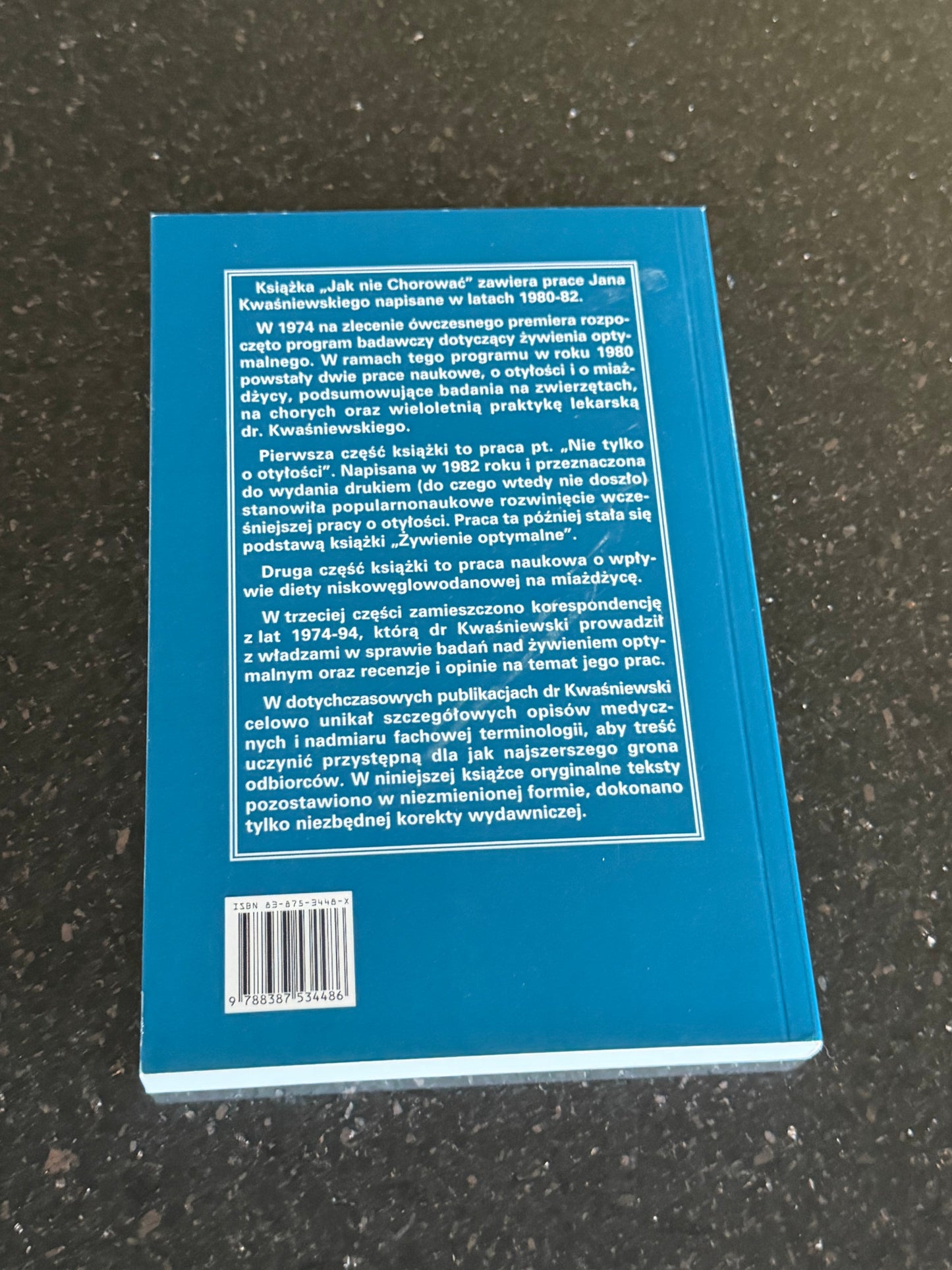 Polish 🇵🇱 Book - Jan Kwasniewski - Jak nie chorowac Dieta - Next Day Delivery