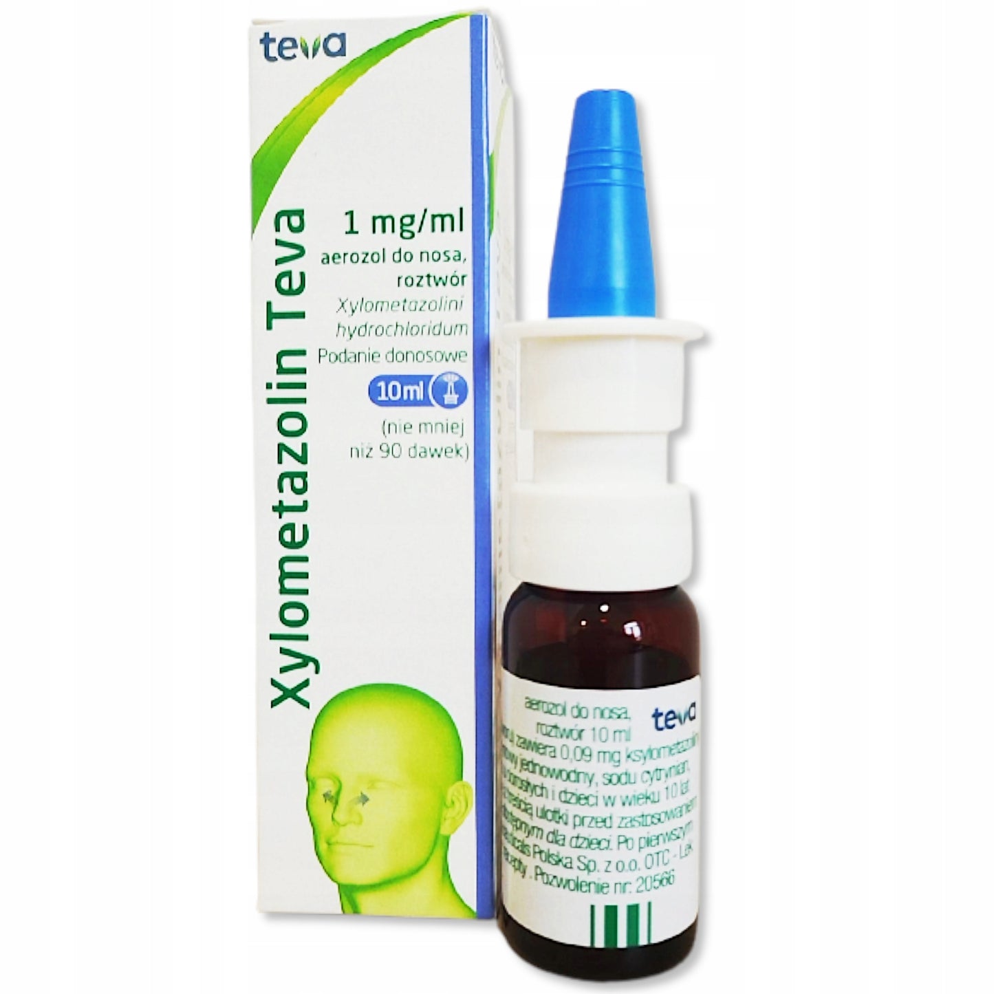 Xylometazolin Teva 0,1% aerozol do nosa - 10 ml