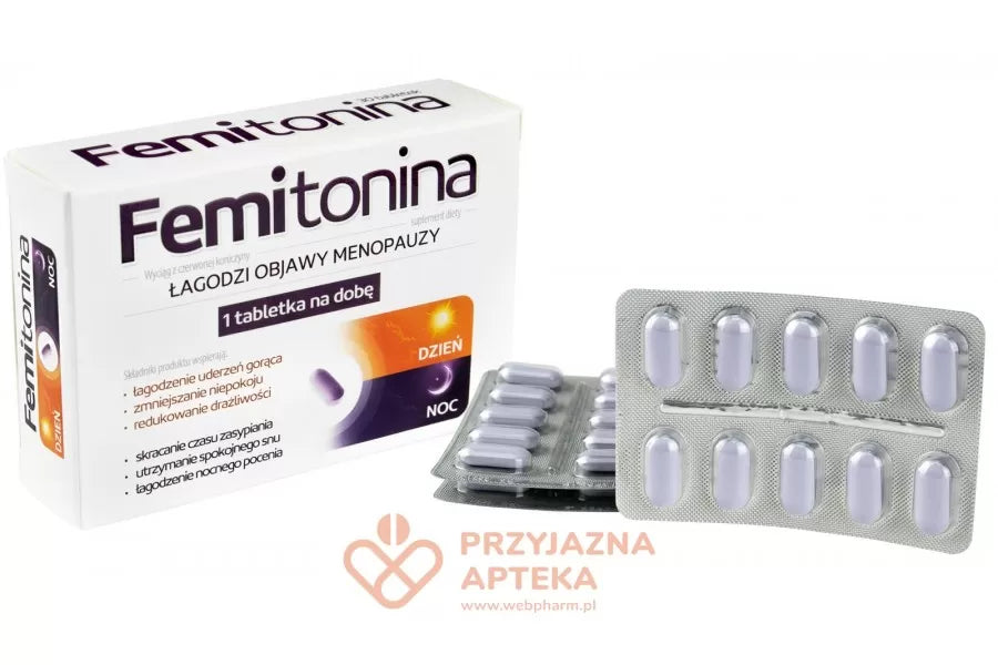 Femitonina Lagodzi Objawy Menopauzy (menopauzės simptomų palengvinimas) - 2 x 30 tablečių 