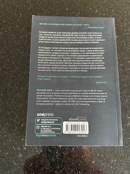 Polish 🇵🇱 Book - Richard Koch - Reguła 80/20 i pozostale teorie sukcesu