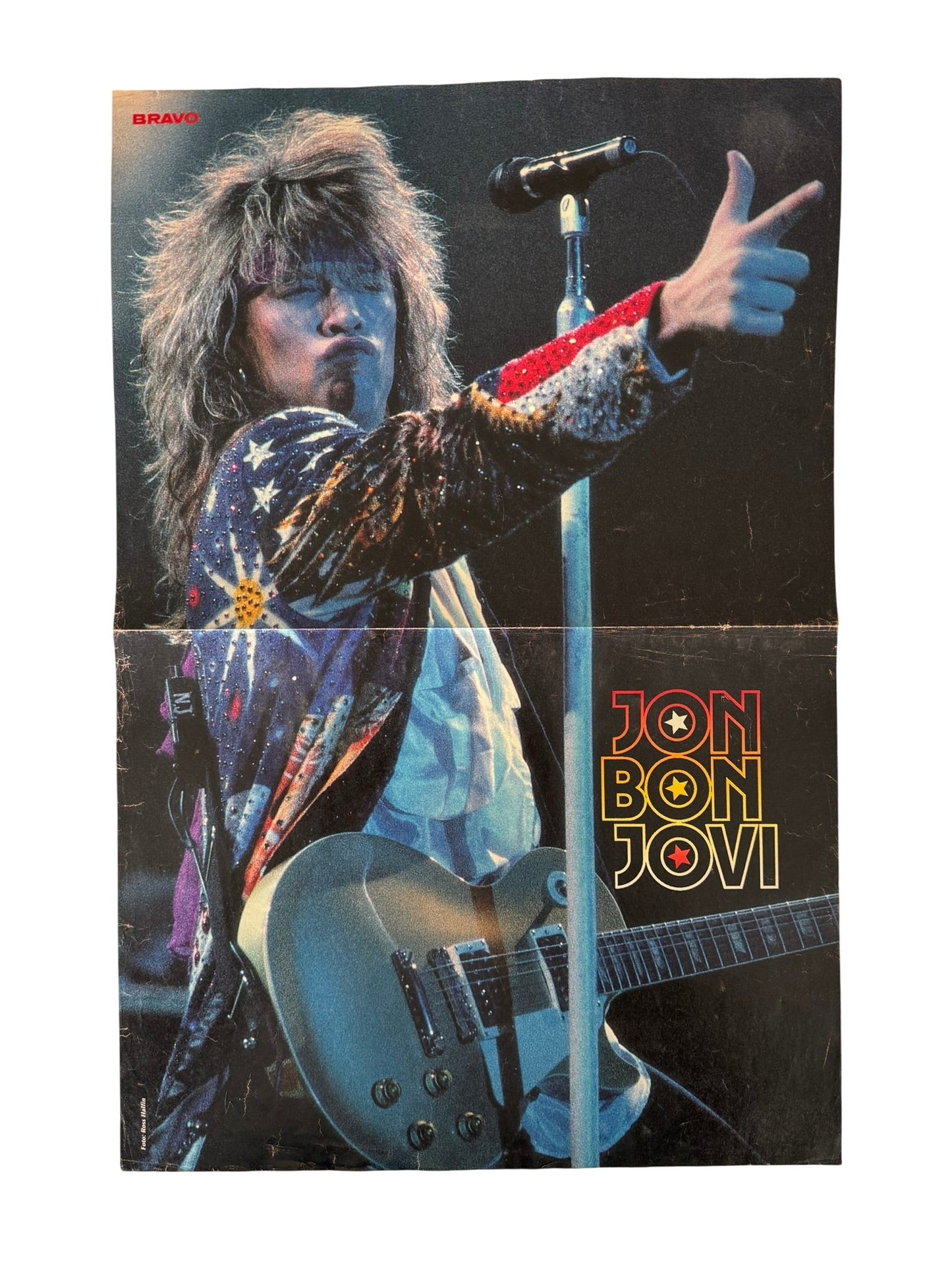 Jon Bon Jovi Medium Sized Old School Poster - RARE