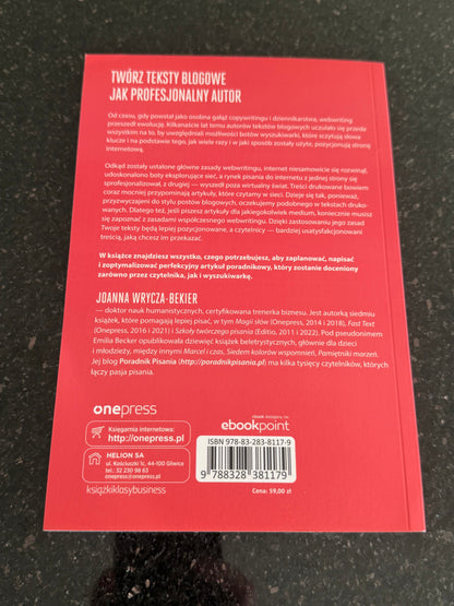 🇵🇱Polish Book - Joanna Wrycza - Bakier - Web Writing dla Internetu. Profesjonalne tworzenie tekstow