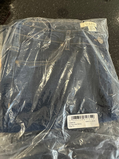 Oasis Lily High Rise Skinny Jean Blue - Size 14