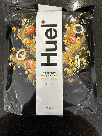 HUEL Hot & Tasty Pouches - Mac & Cheeze BNIB