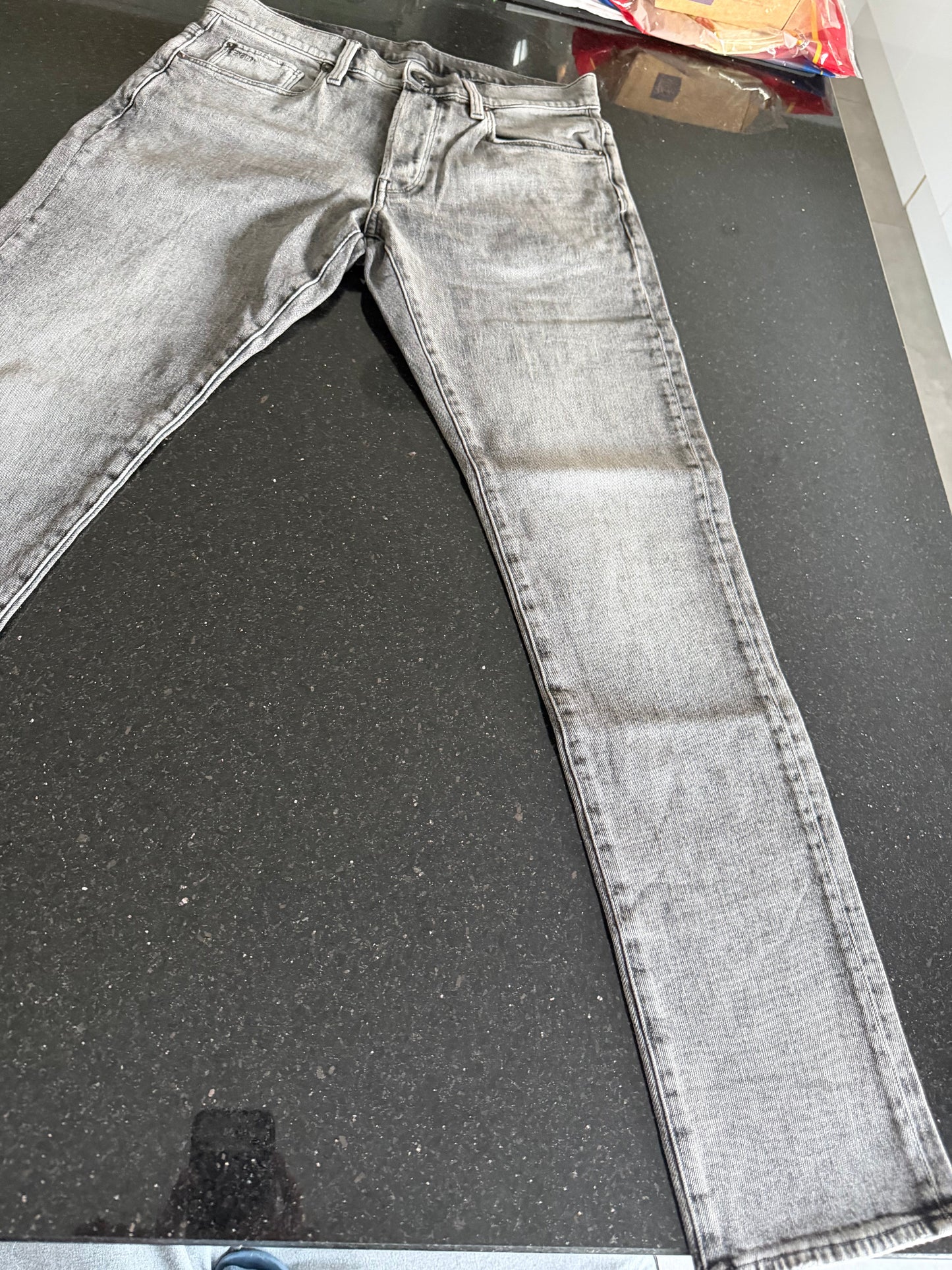 G - Star Mens Jeans 3301 Slim Burten Black/Grey Stretch Denim 32/30