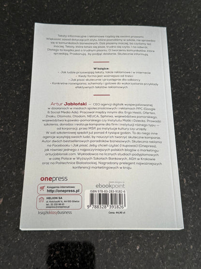Polish 🇵🇱 Book - Artur Jablonski (Jabłoński) - Jak pisac zeby chcieli czytac i kupowac