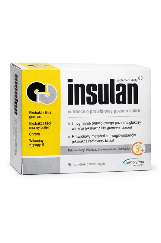 Insulan suplement diety 60 tabletek powlekanych – Insulan Dietary Supplement 60 Coated Tablets Blood Sugar Support