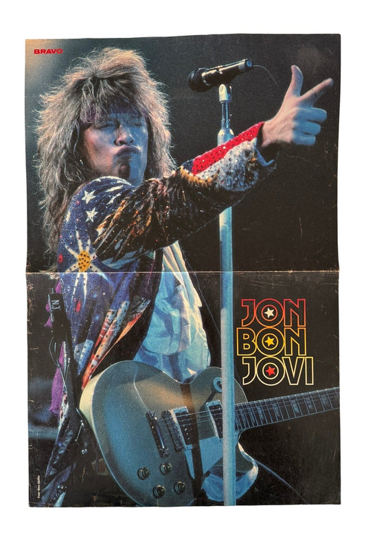 Jon Bon Jovi Medium Sized Old School Poster - RARE