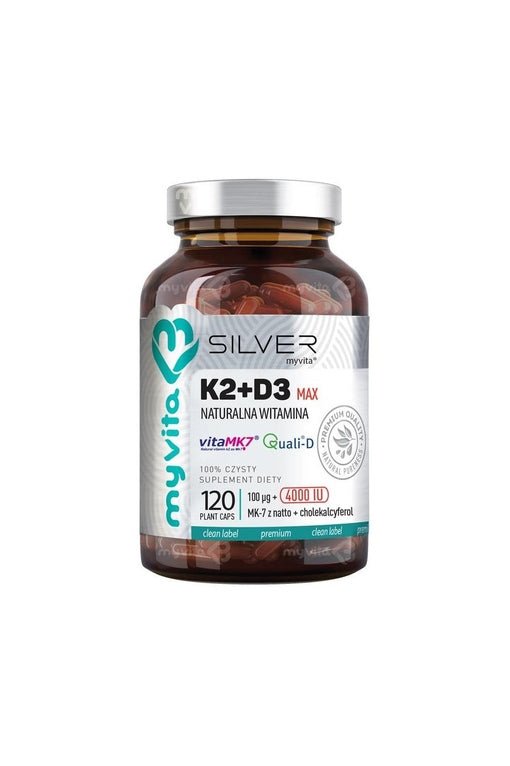 MYVITA Silver K2+D3 Max - 120 Capsules - My Health Oasis