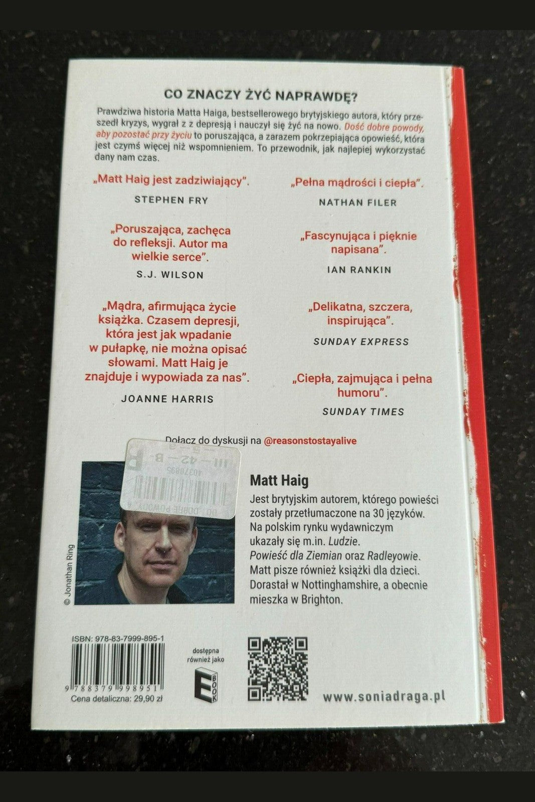 Matt Haig - Dość dobre powody, aby pozostać przy życiu - Polish Book