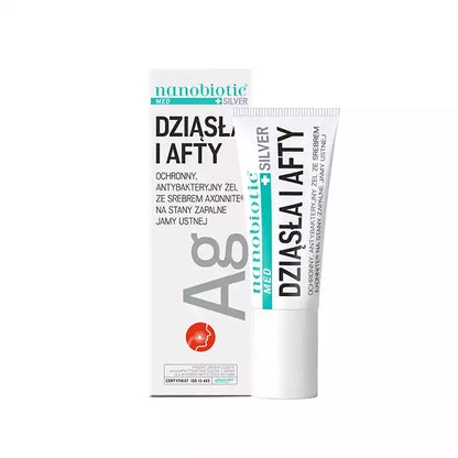 Nanobiotic Med Silver Dziąsła i Afty Żel 15ml – Nanobiotic Med Silver Gums & Mouth Ulcers Antibacterial Gel 15ml