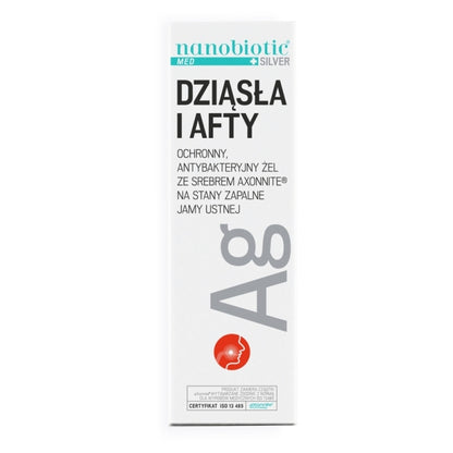 Nanobiotic Med Silver Dziąsła i Afty Żel 15ml – Nanobiotic Med Silver Gums & Mouth Ulcers Antibacterial Gel 15ml