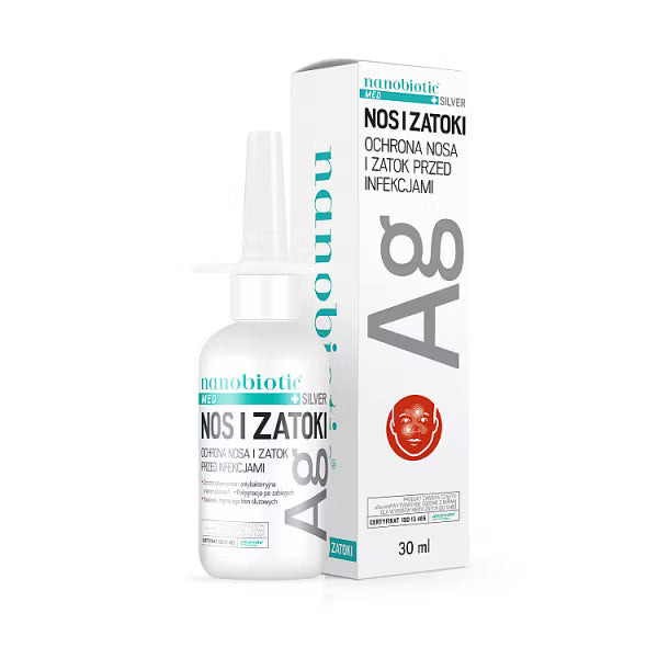 Nanobiotic Med Silver Nos i Zatoki Ochrona Przed Infekcjami 30ml – Nanobiotic Med Silver Nose & Sinuses Infection Protection 30ml