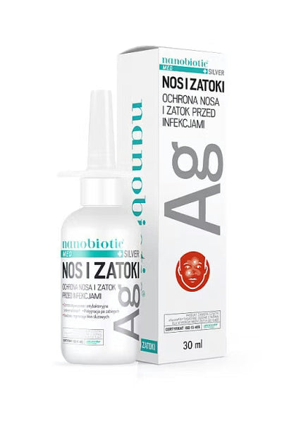 Nanobiotic Med Silver Nos i Zatoki Ochrona Przed Infekcjami 30ml – Nanobiotic Med Silver Nose & Sinuses Infection Protection 30ml