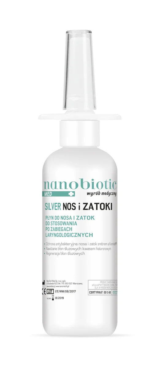 Nanobiotic Med Silver Nos i Zatoki Ochrona Przed Infekcjami 30ml – Nanobiotic Med Silver Nose & Sinuses Infection Protection 30ml