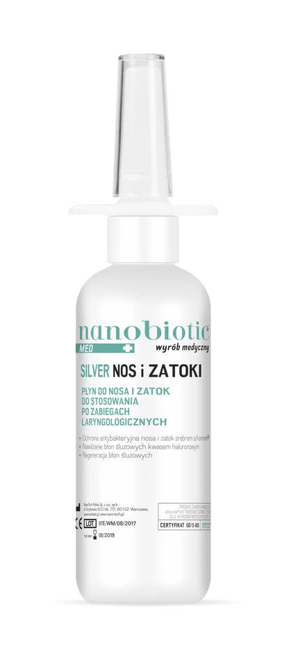 Nanobiotic Med Silver Nos i Zatoki Ochrona Przed Infekcjami 30ml – Nanobiotic Med Silver Nose & Sinuses Infection Protection 30ml