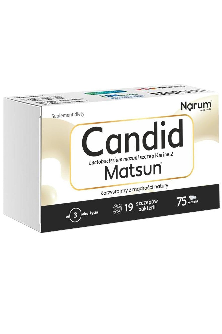 Narum Candid Matsun Probiotic – 19 Bacterial Strains – 75 Capsules Ages 3+