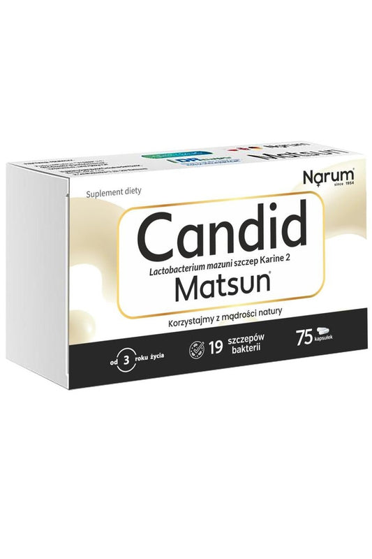 Narum Candid Matsun Probiotic – 19 Bacterial Strains – 75 Capsules Ages 3+
