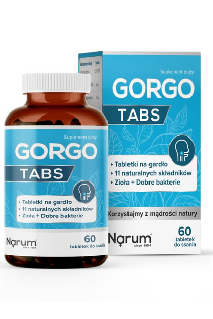 Narum Gorgo Tabs Tabletki na Gardło 60 Tabletek do Ssania – Narum Gorgo Tabs Throat Lozenges 60 Tablets