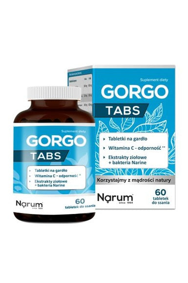 Narum Gorgo Tabs Tabletki na Gardło 60 Tabletek do Ssania – Narum Gorgo Tabs Throat Lozenges 60 Tablets