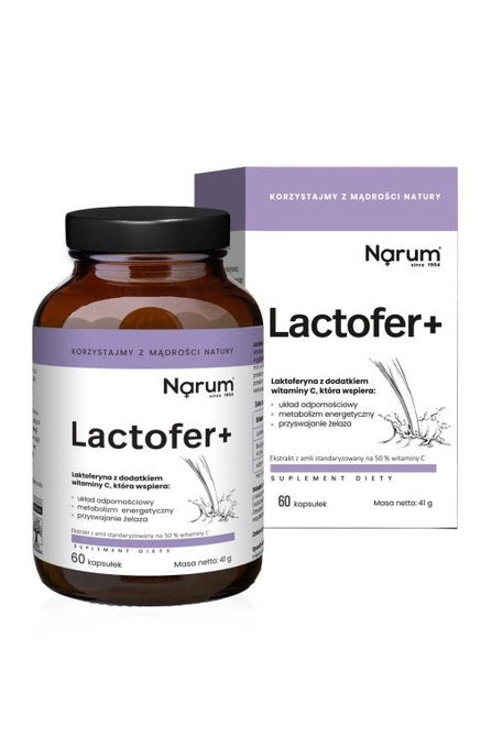 Narum Lactofer+ 60 kapsułek – Narum Lactofer+ Lactoferrin with Vitamin C 60 Capsules