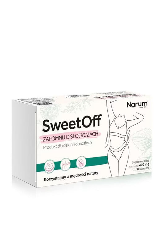 Narum SweetOff – Natural Sugar Craving Support with Probiotic & Herbal Extracts – 90 Capsules