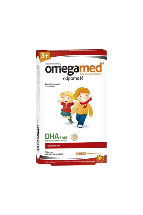 Omegamed Odporność 3+ Children’s DHA & Vitamin D Immunity Gummies – 30 Chews