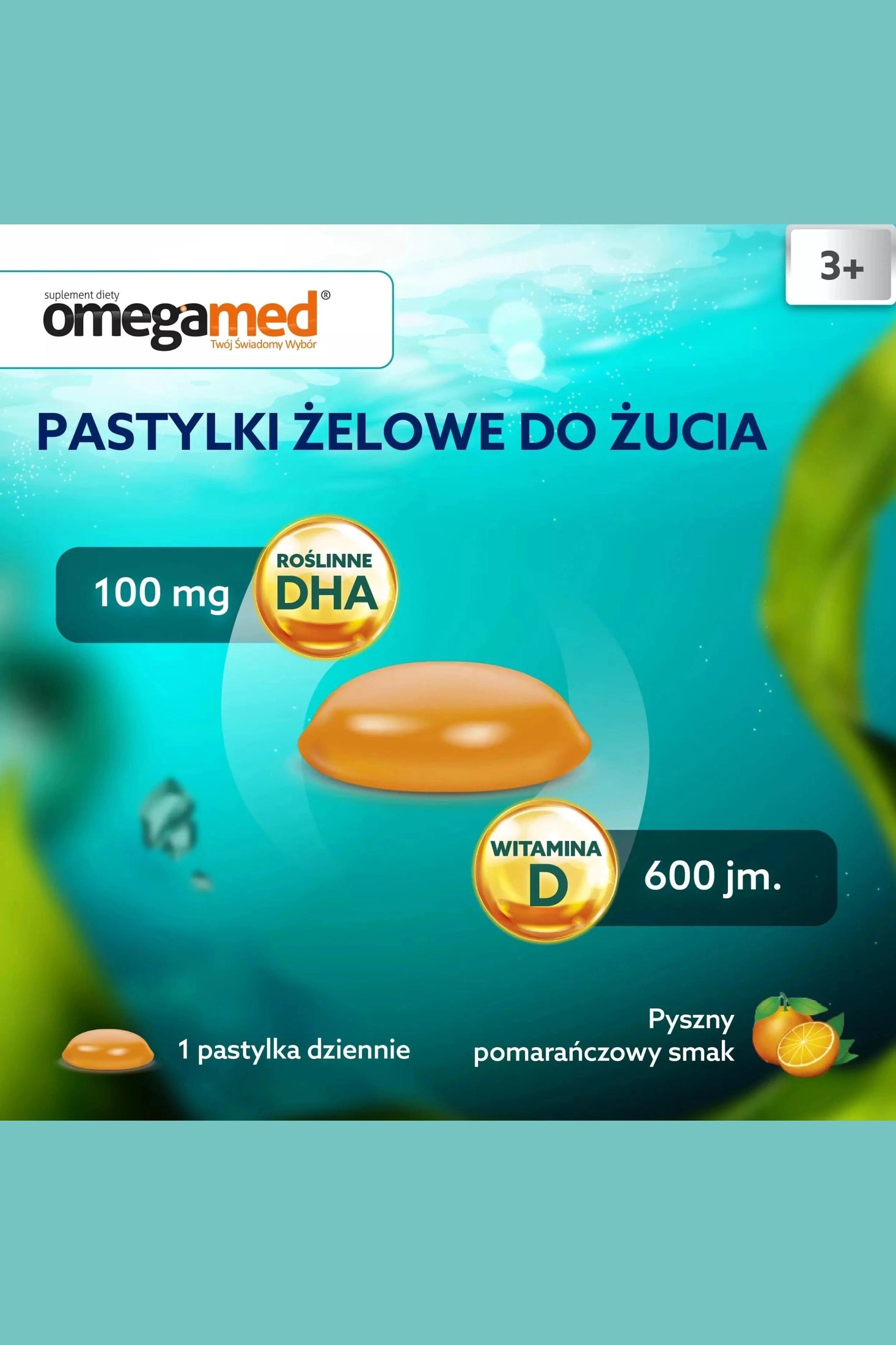 Omegamed Odporność 3+ Children’s DHA & Vitamin D Immunity Gummies – 30 Chews