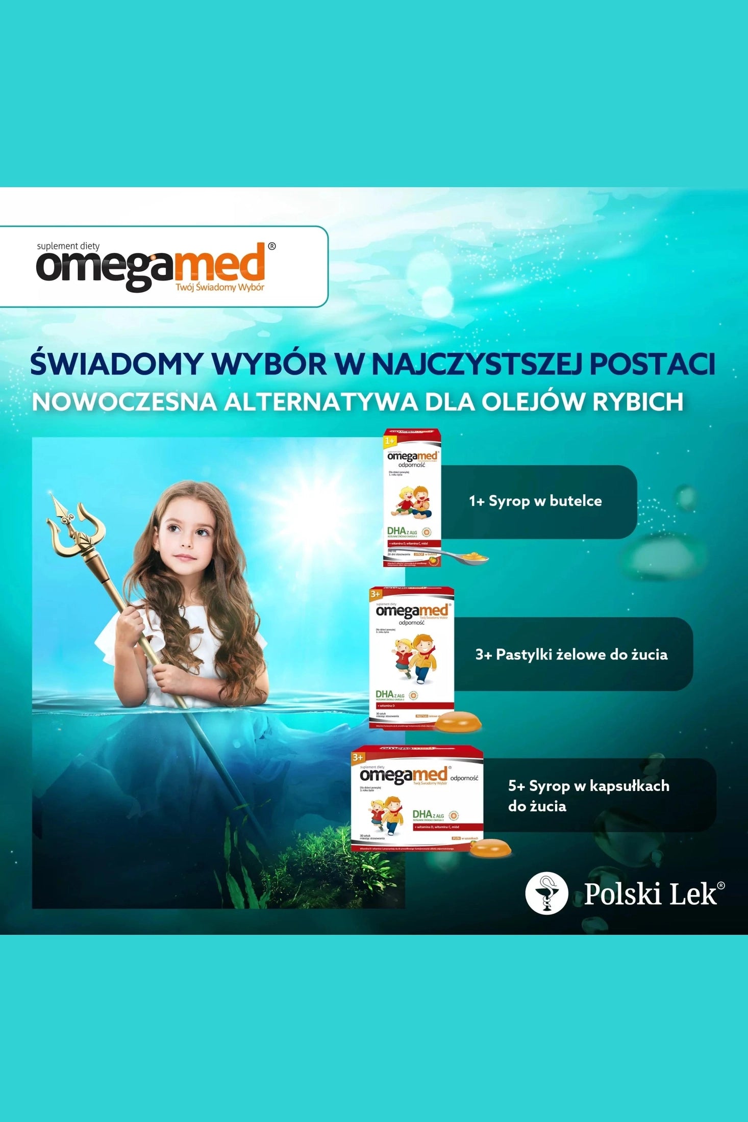 Omegamed Odporność 3+ Children’s DHA & Vitamin D Immunity Gummies – 30 Chews