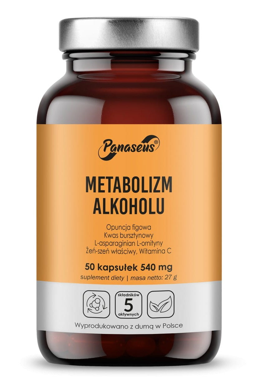 Panaseus Metabolizm Alkoholu 50 kapsułek 540 mg – Panaseus Alcohol Metabolism 50 capsules 540 mg