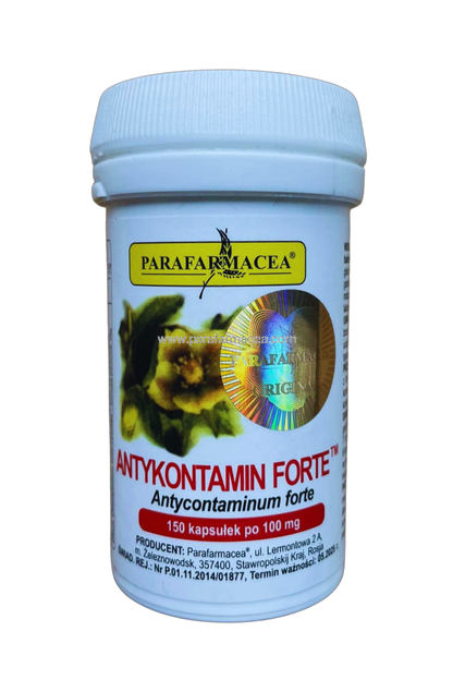 Parafarmacea Antykontamin Forte 150 kapsułek po 100 mg – Parafarmacea Antykontamin Forte 150 Capsules 100 mg