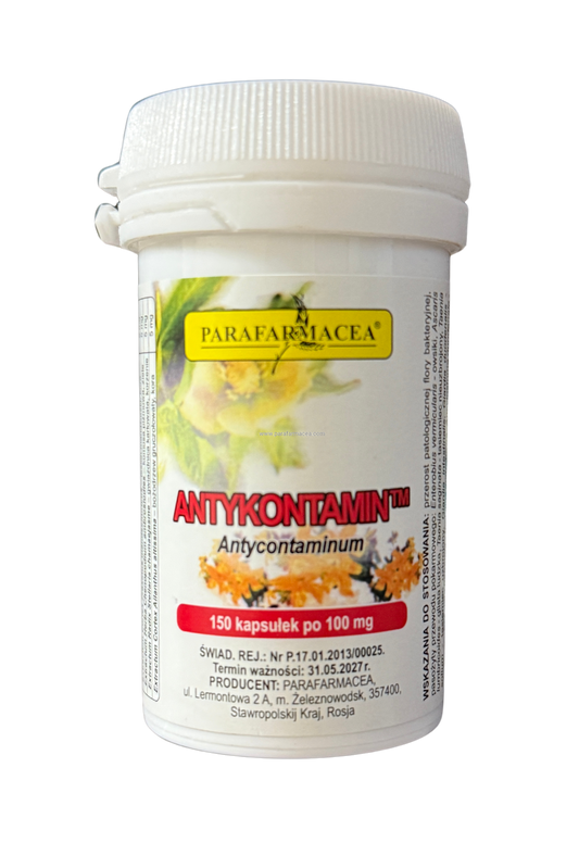 Parafarmacea Antykontamin Forte 150 kapsułek po 100 mg – Parafarmacea Antykontamin Forte 150 Capsules 100 mg