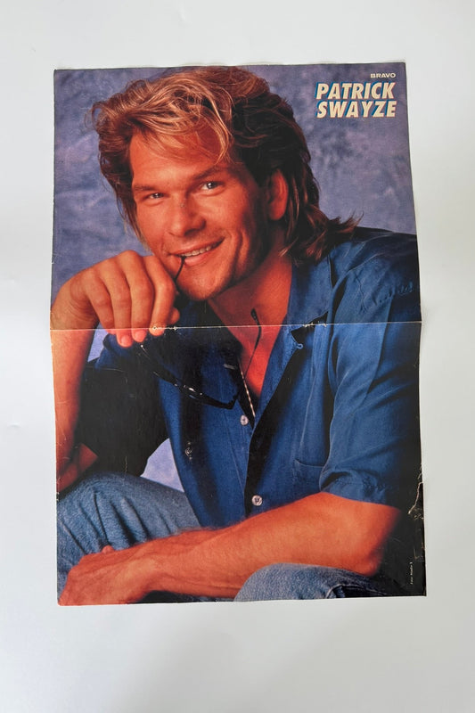 Patrick Swayze Medium Sized Old School Poster - RARE