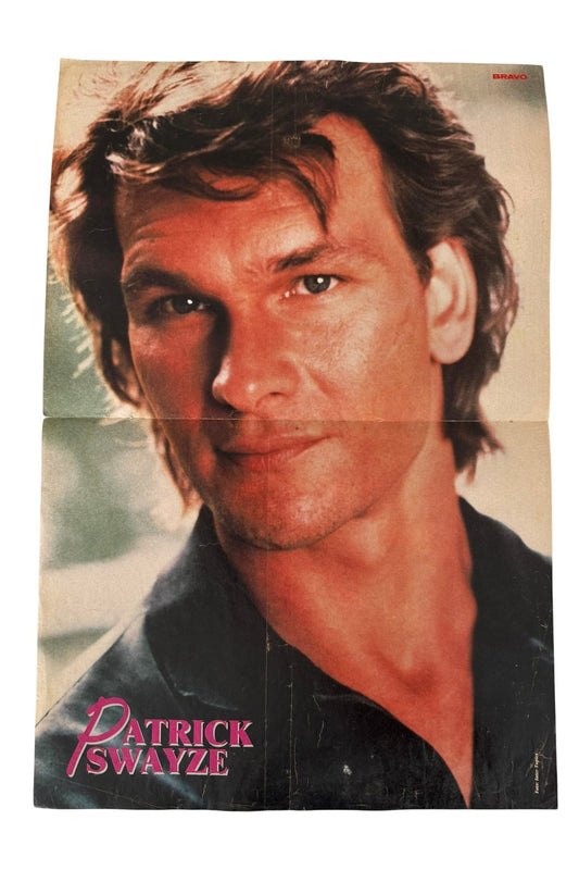 Patrick Swayze Medium Sized Old School Poster - RARE