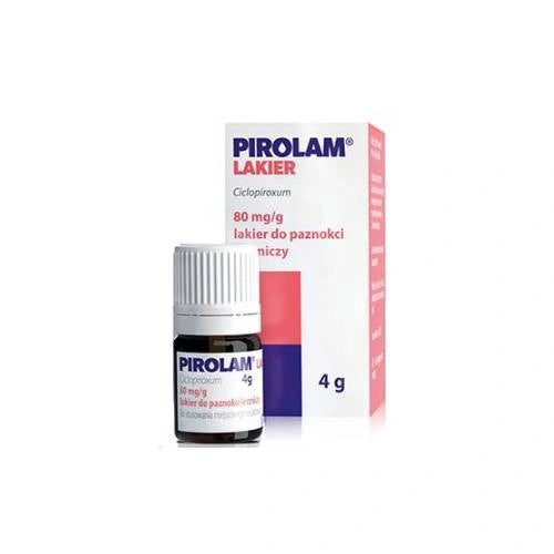 Pirolam Lakier Ciclopiroxum 80 mg/g Grzybica Paznokci 4g – Pirolam Nail Lacquer Ciclopirox 80mg/g Nail Fungus 4g