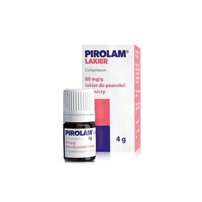 Pirolam Lakier Ciclopiroxum 80 mg/g Grzybica Paznokci 4g – Pirolam Nail Lacquer Ciclopirox 80mg/g Nail Fungus 4g