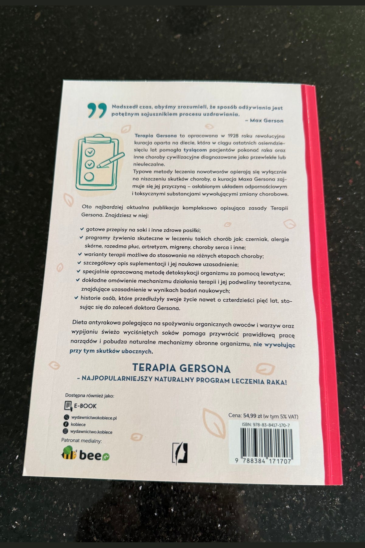 Polish 🇵🇱 Book - Charlotte Gerson - Cud Terapii Gersona
