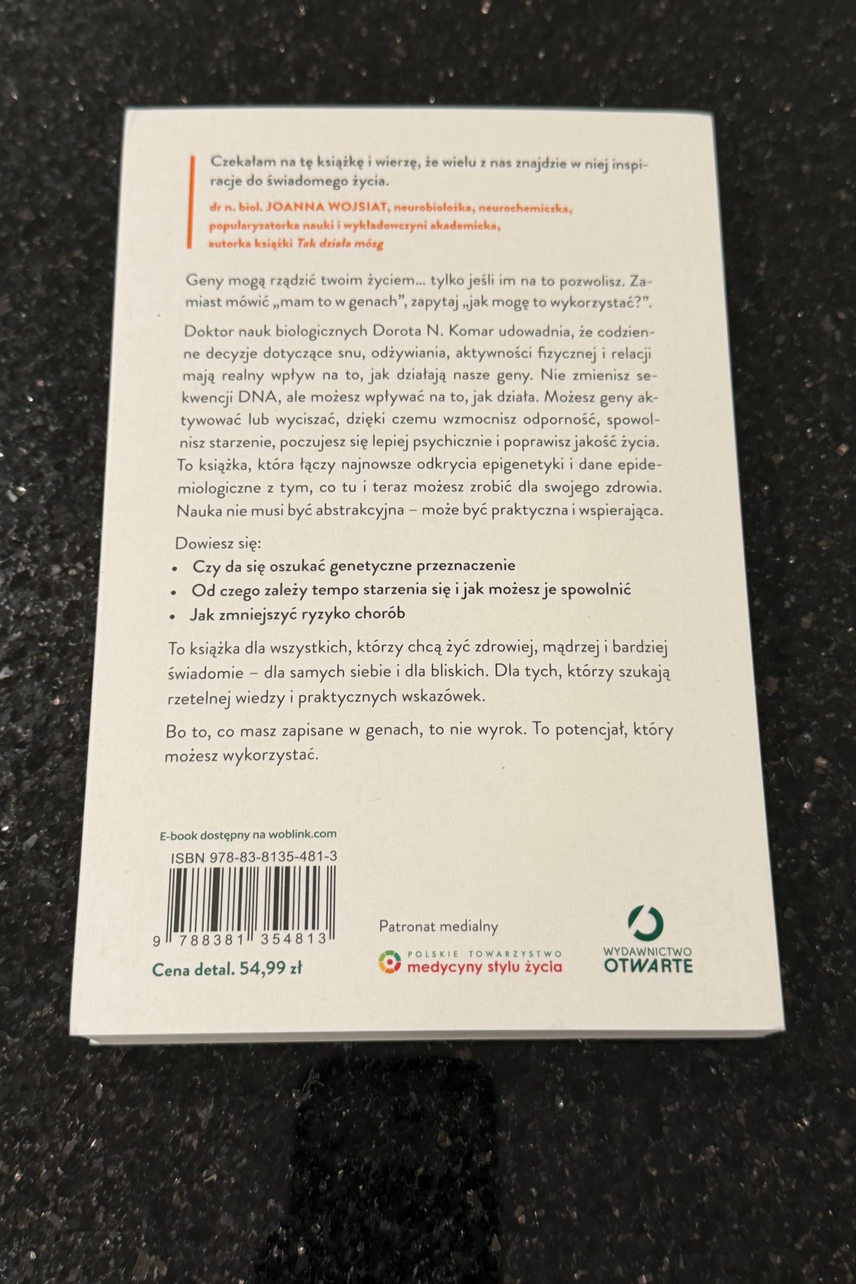 🇵🇱Polish Book - Dr.Dorota N.Komar - Oszukac Genetyczne Przeznaczenie
